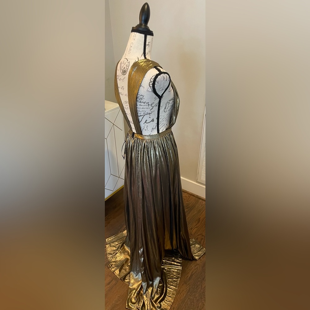 New with tags -BRONX AND BANCO Gold Goddess Gown, size 8 - Picture 2 of 15